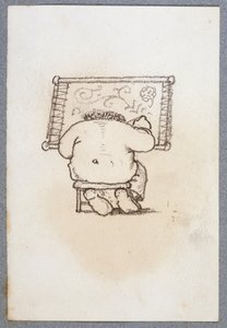 William Morris Working on a Tapestry, Viewed from Behind, from an Album of Drawings
